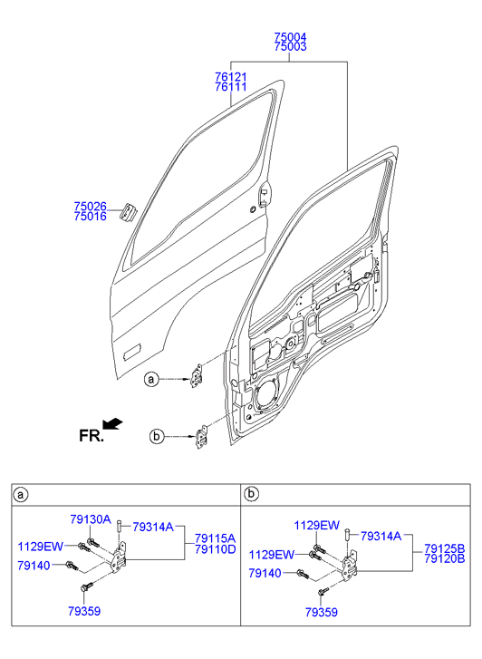 Дверь правая Hyundai HD78, HD72, HD65