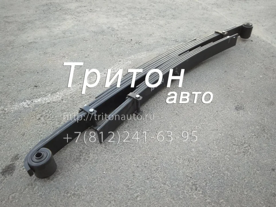 Рессора задняя (с сайлентблоками, 12 лист, общая L=1410) NQR71, NQR75, NPR75 GSParts